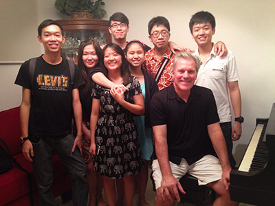 Alan with students